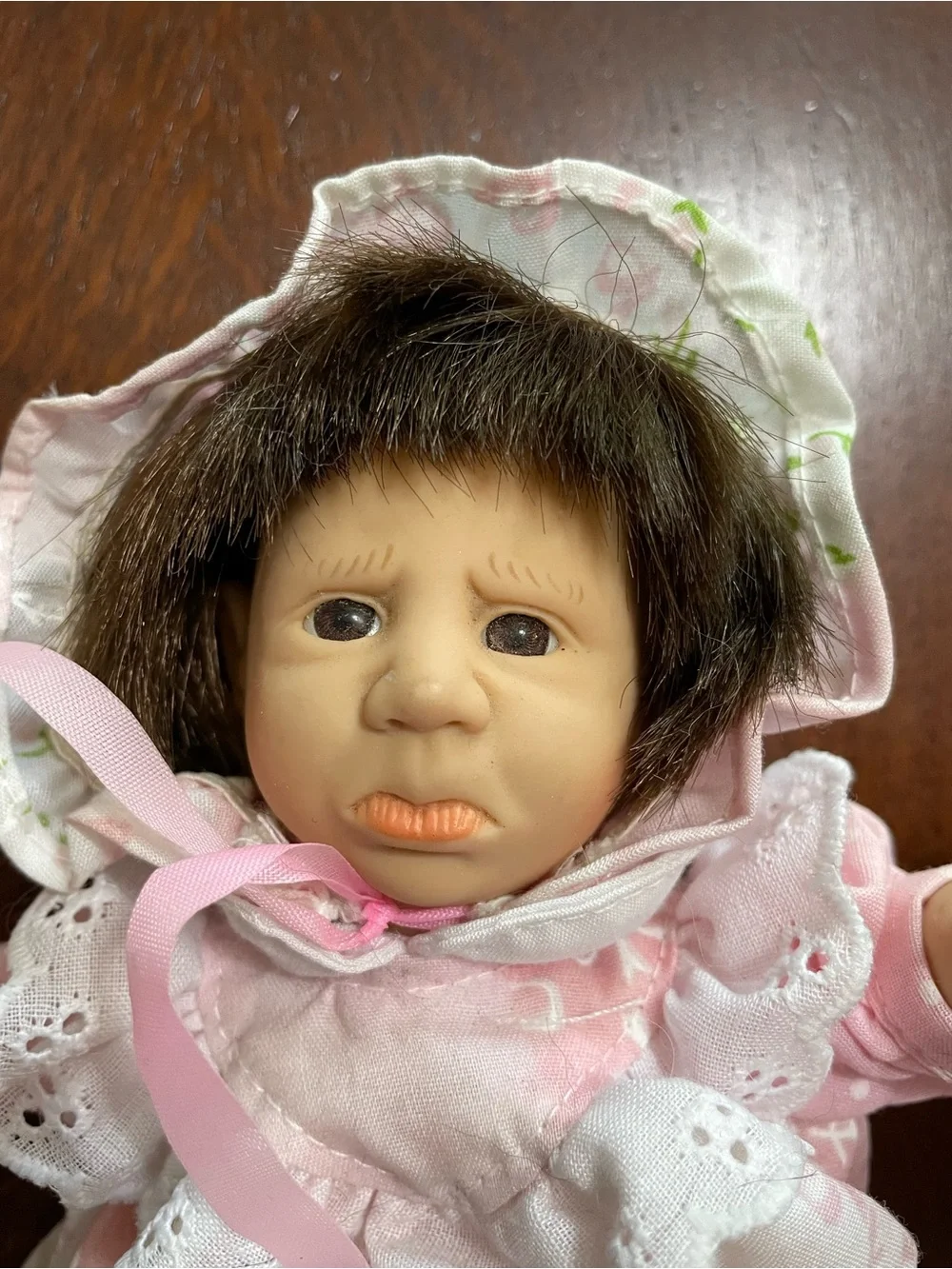 1990s Palm Pals Bean Bag Kids Baby Doll with Bonnet